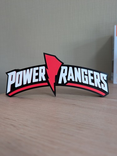 Plaque power rangers - plaque, 3d